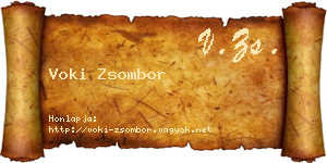 Voki Zsombor névjegykártya